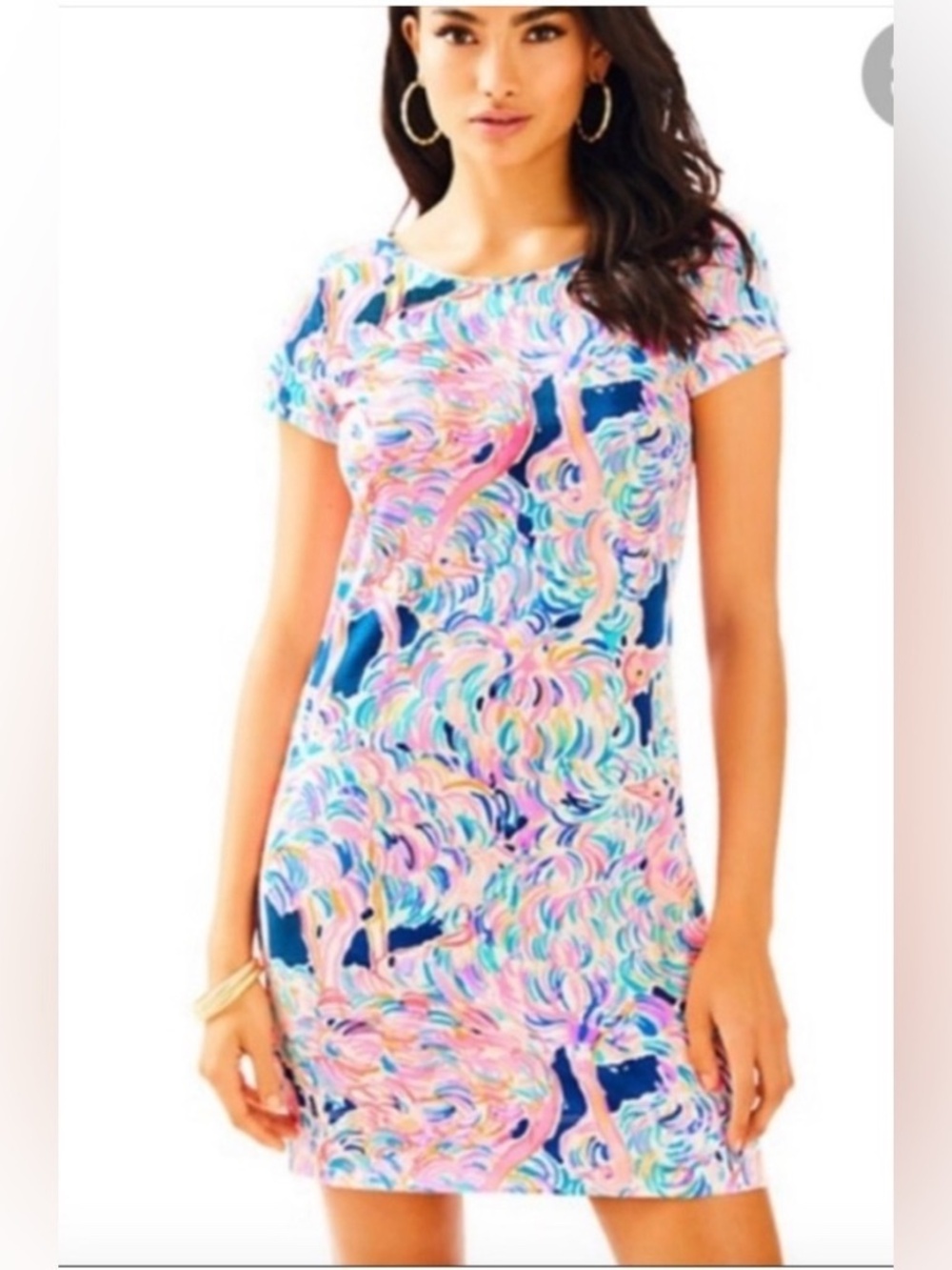 Lilly Pulitzer Short Sleeve Marlowe Dress Pelican Pink Head In Sand XS